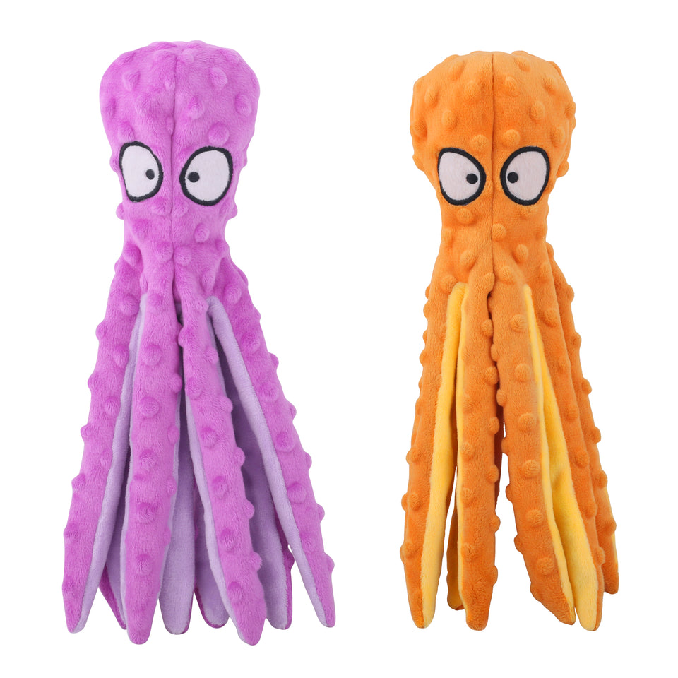 D KING Octopus Squeaky Dog Toy