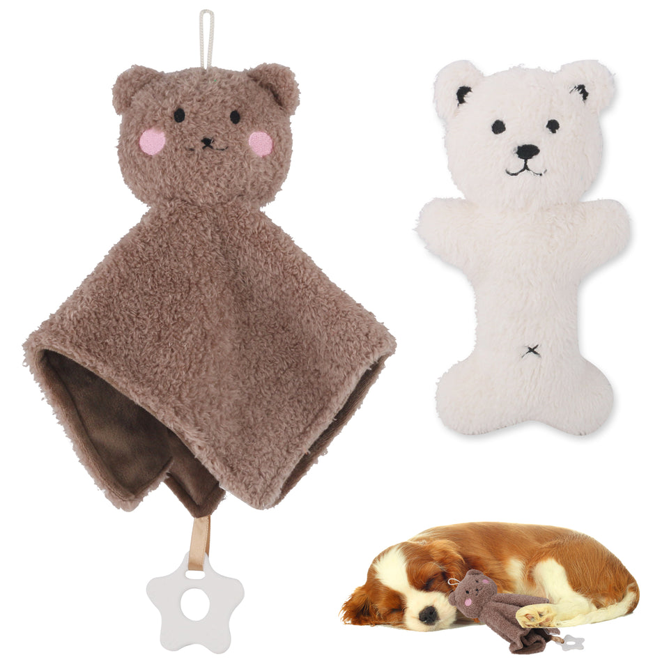 D KING 2 Pack Soft Stuffed Dog Toy, Puppy Toy Sleep Buddy,Plush Dog Toy,Dog Birthday Toy for Small Medium Dogs