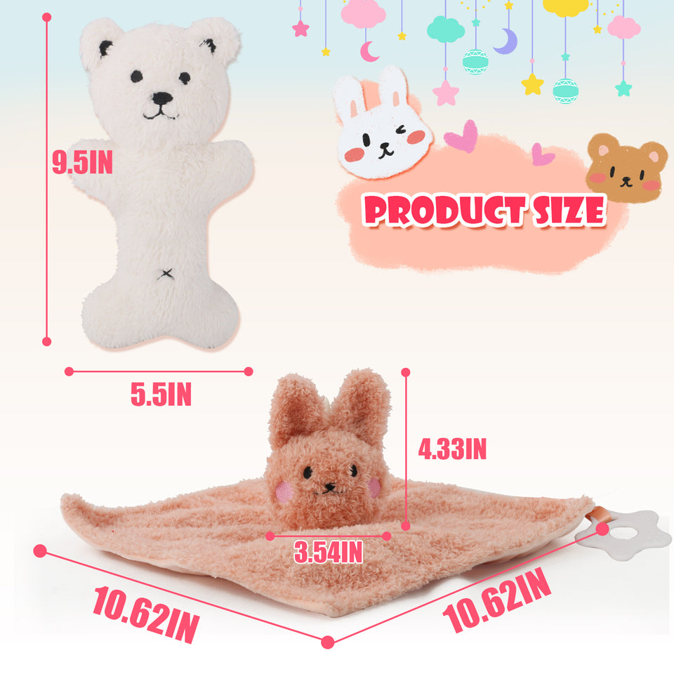 D KING 2 Pack Soft Stuffed Dog Toy, Puppy Toy Sleep Buddy,Plush Dog Toy,Dog Birthday Toy for Small Medium Dogs