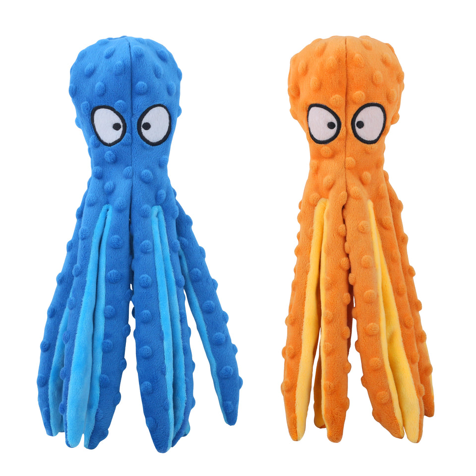 D KING Octopus Squeaky Dog Toy