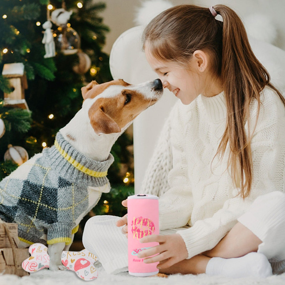 D KING Squeaky Pop Cans Dog Toy