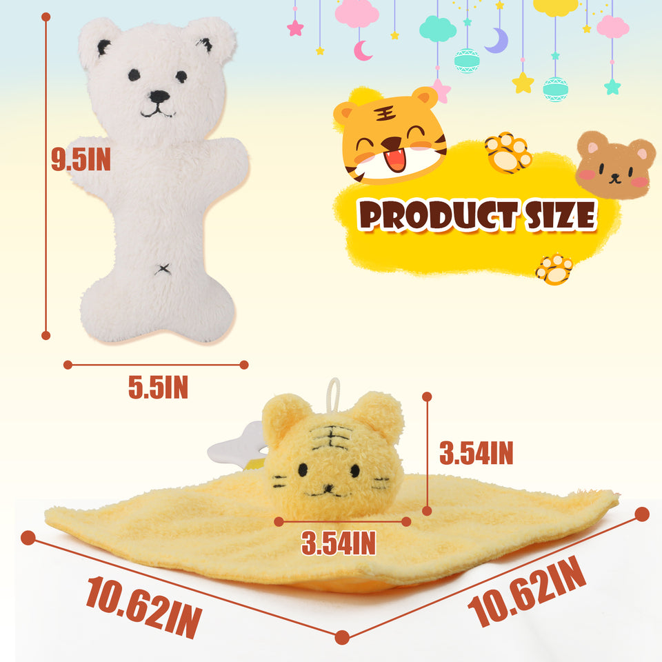 D KING 2 Pack Soft Stuffed Dog Toy, Puppy Toy Sleep Buddy,Plush Dog Toy,Dog Birthday Toy for Small Medium Dogs