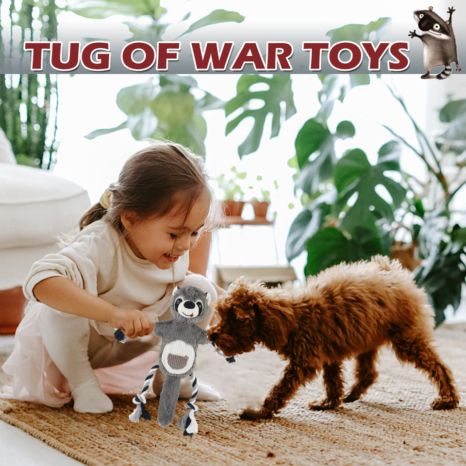 D KING D KING Rope Plush Dog Toy,Puppy Toys for Teething,Tug of War Dog Toy