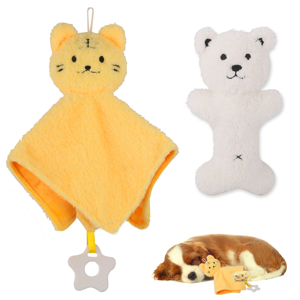 D KING 2 Pack Soft Stuffed Dog Toy, Puppy Toy Sleep Buddy,Plush Dog Toy,Dog Birthday Toy for Small Medium Dogs