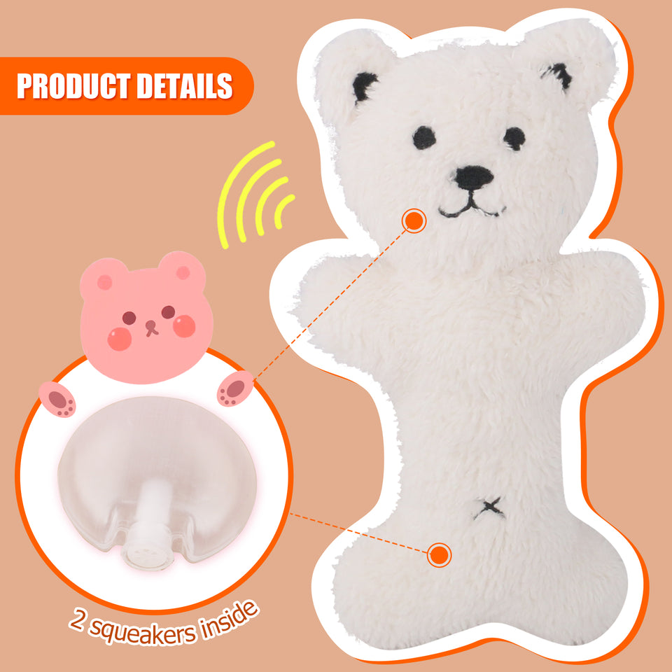 D KING 2 Pack Soft Stuffed Dog Toy, Puppy Toy Sleep Buddy,Plush Dog Toy,Dog Birthday Toy for Small Medium Dogs