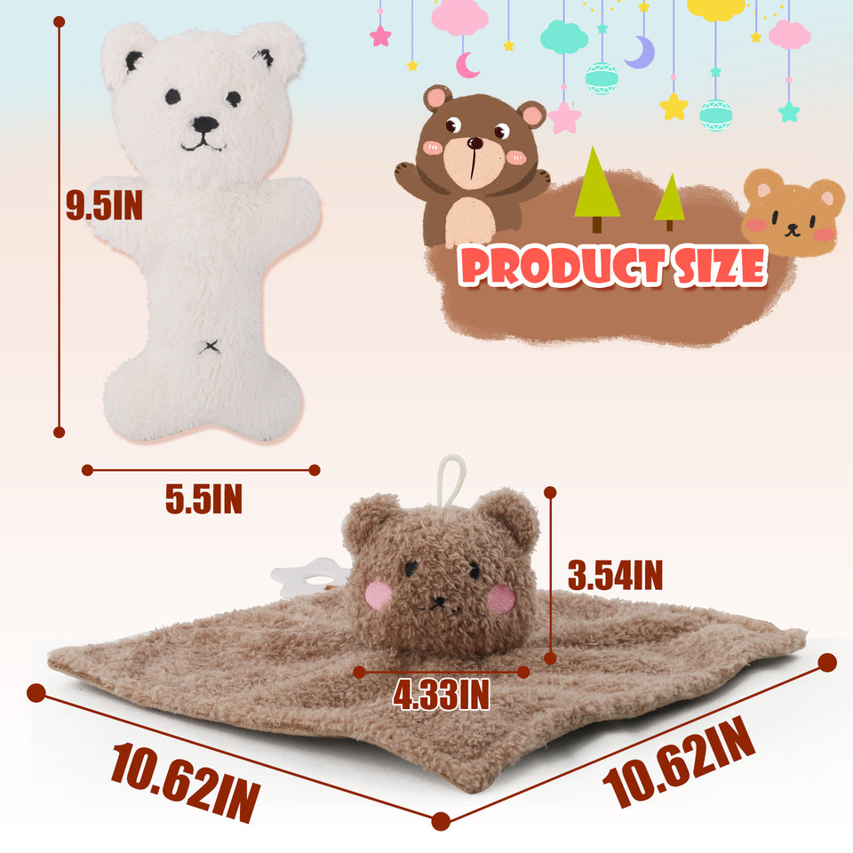 D KING 2 Pack Soft Stuffed Dog Toy, Puppy Toy Sleep Buddy,Plush Dog Toy,Dog Birthday Toy for Small Medium Dogs