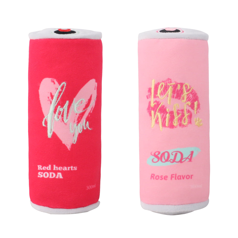 D KING Squeaky Pop Cans Dog Toy