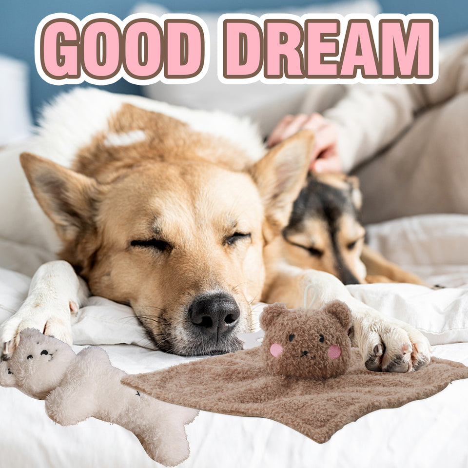 D KING 2 Pack Soft Stuffed Dog Toy, Puppy Toy Sleep Buddy,Plush Dog Toy,Dog Birthday Toy for Small Medium Dogs