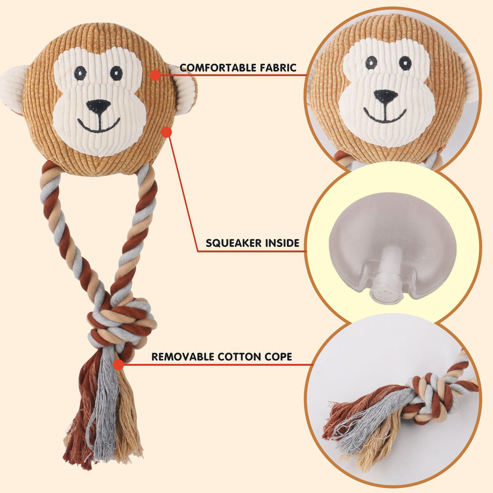DKING Plush Dog Rope Toys