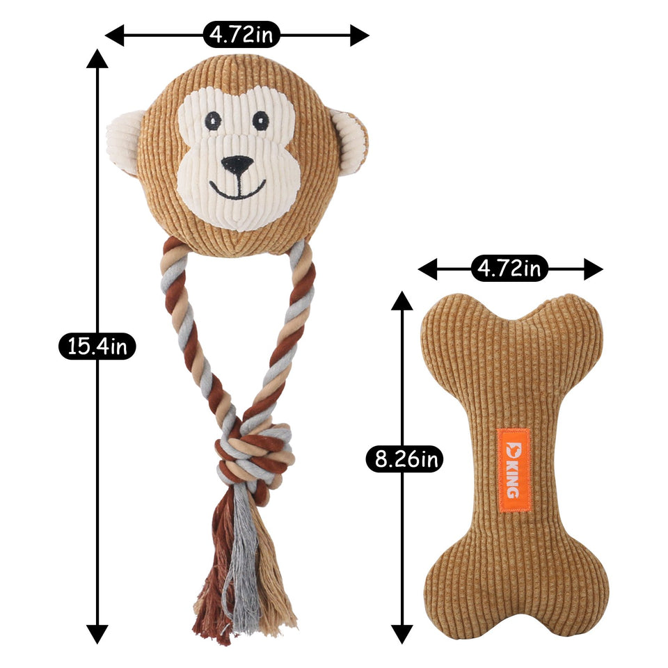 DKING Plush Dog Rope Toys