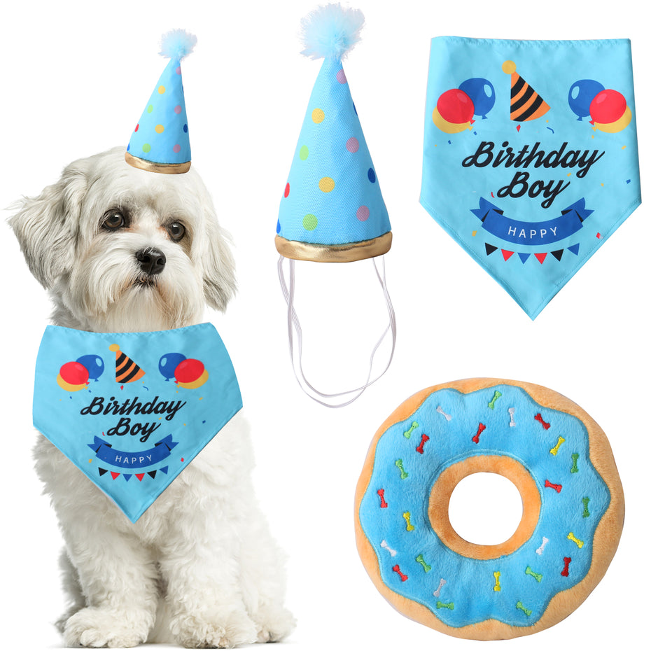 D KING Dog Birthday Party Supplies,Dog First Birthday Bandana