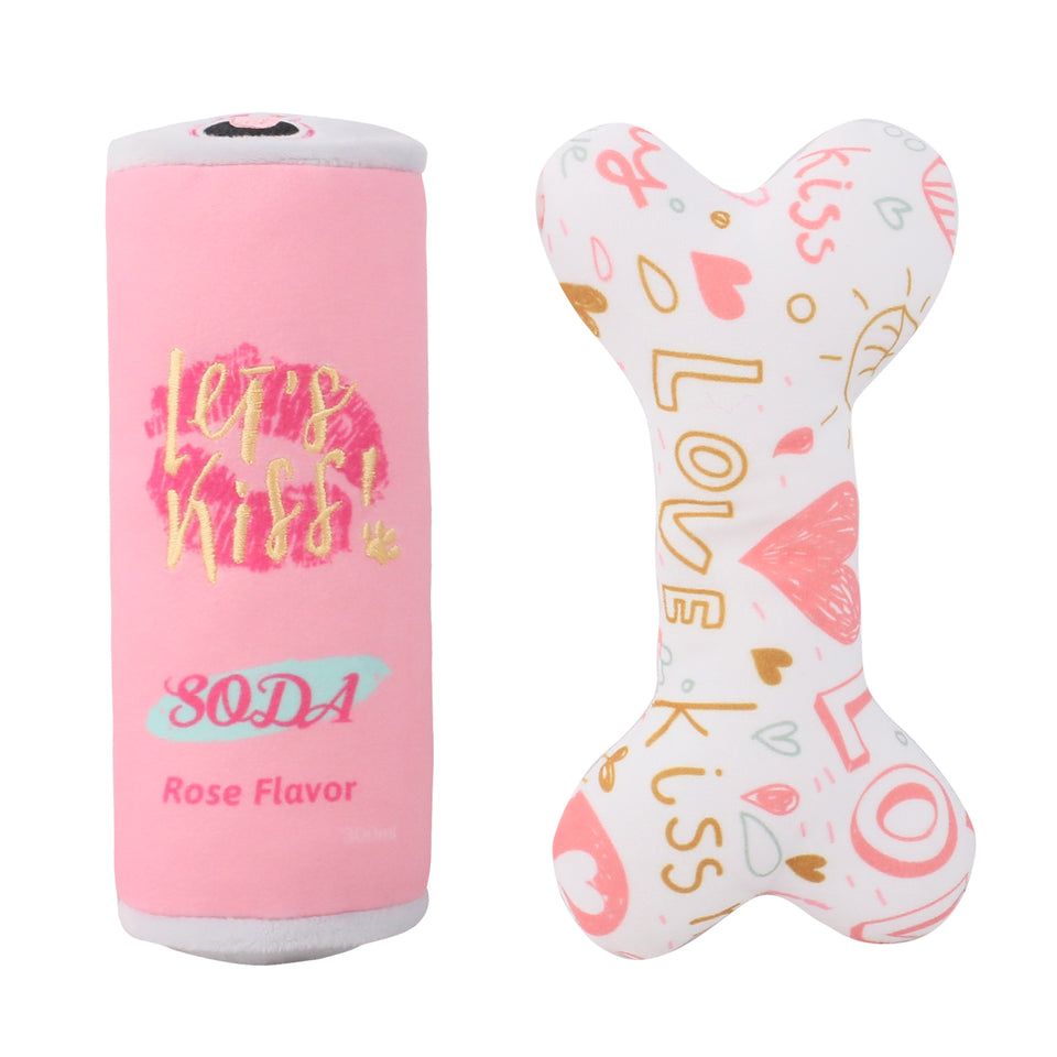 D KING Squeaky Pop Cans Dog Toy