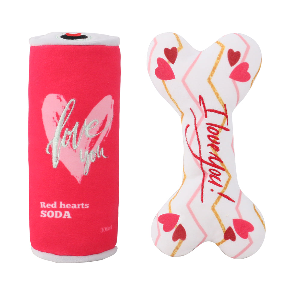 D KING Squeaky Pop Cans Dog Toy