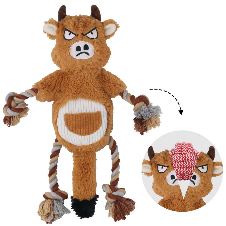 D KING D KING Rope Plush Dog Toy,Puppy Toys for Teething,Tug of War Dog Toy