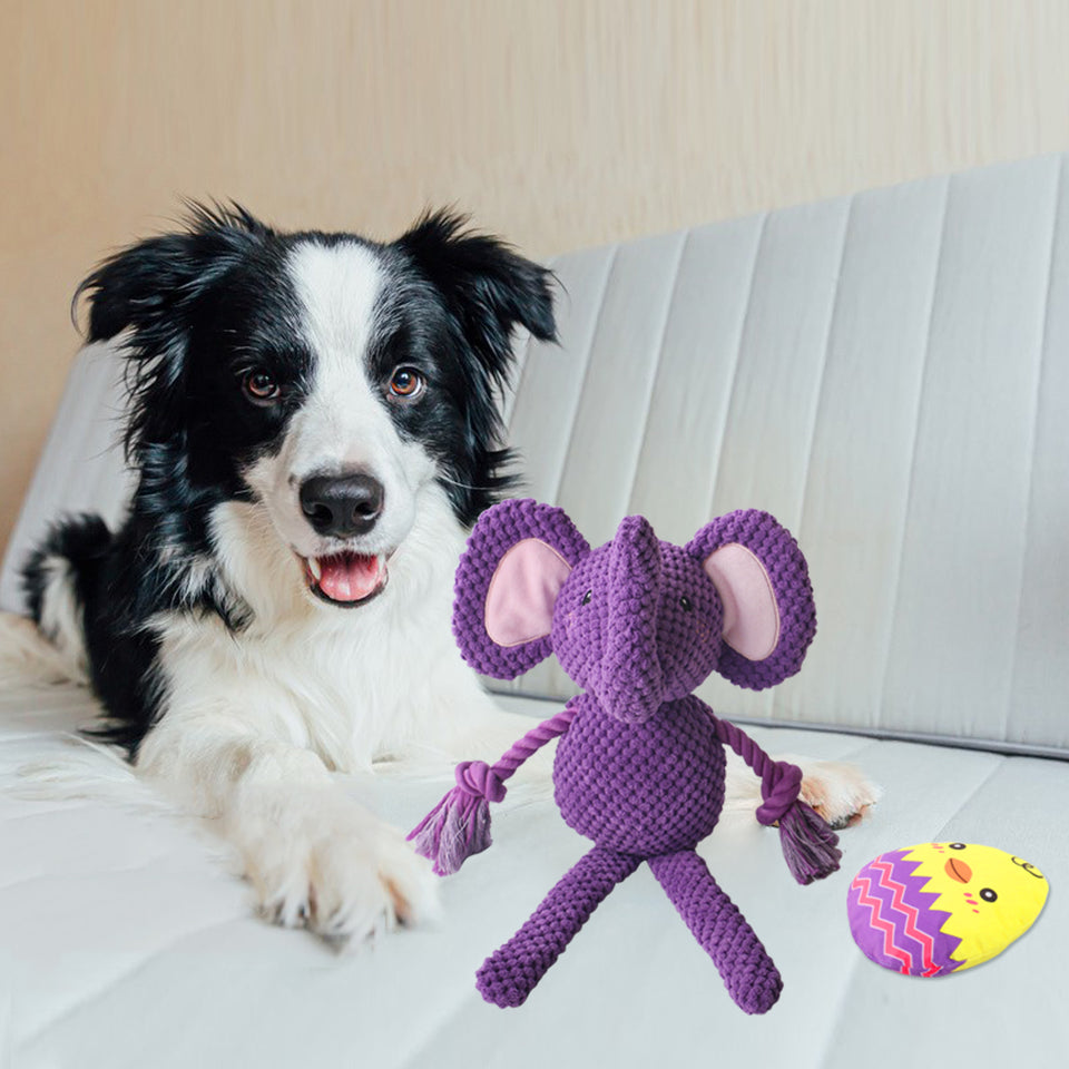 D KING Octopus 2 in 1 Squeaky Dog Toy,Puppy Teething Toys