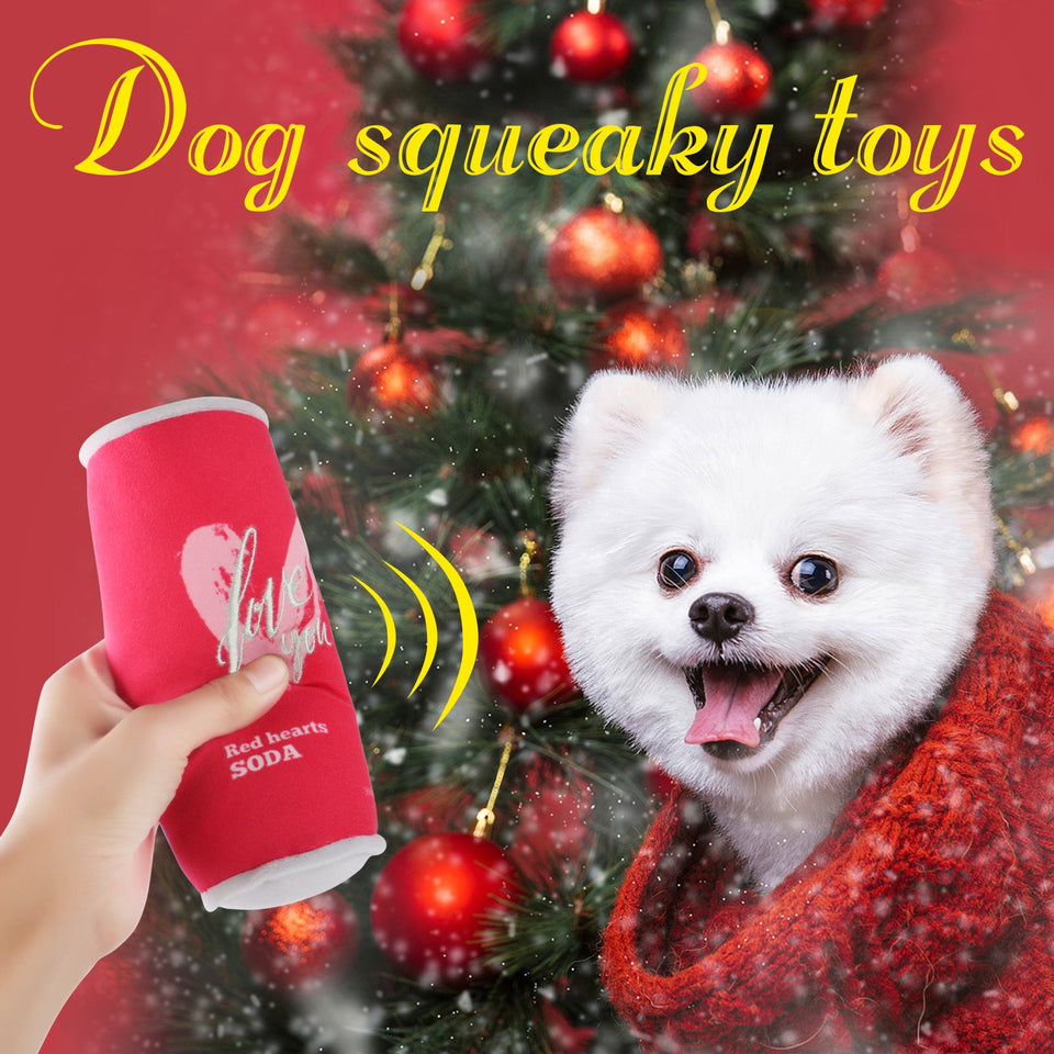 D KING Squeaky Pop Cans Dog Toy