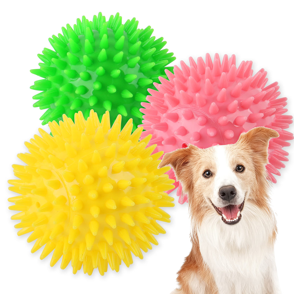 D KING 3Pack Dog Balls,2 in1 Funny Puppy Toys